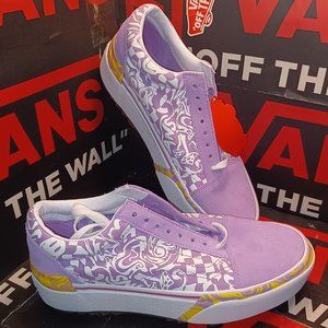 Vans Old Skool Men's 8/Women’s 9.5 stacked Wavy Daze Sheer Lilac VN0A4U15BD9